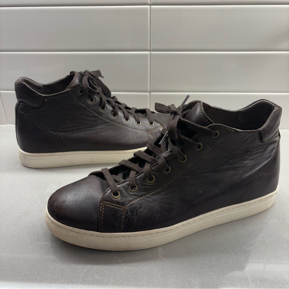 TRASK Ashland Dark Brown Leather High-Top Sneaker Men’s 10 - Picture 6 of 6